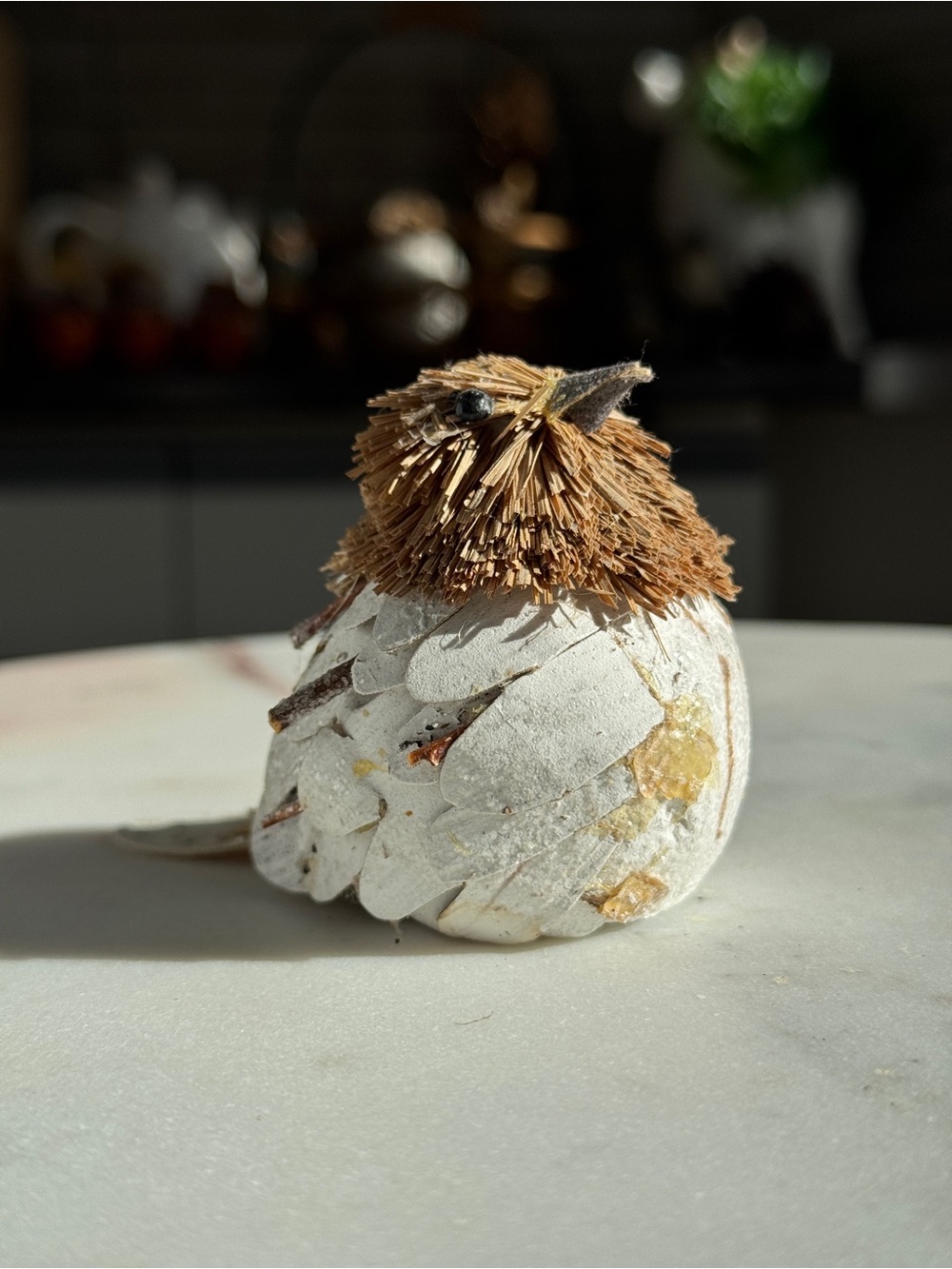 Rustic Handmade Bird Figurine Natural Woodland Decor